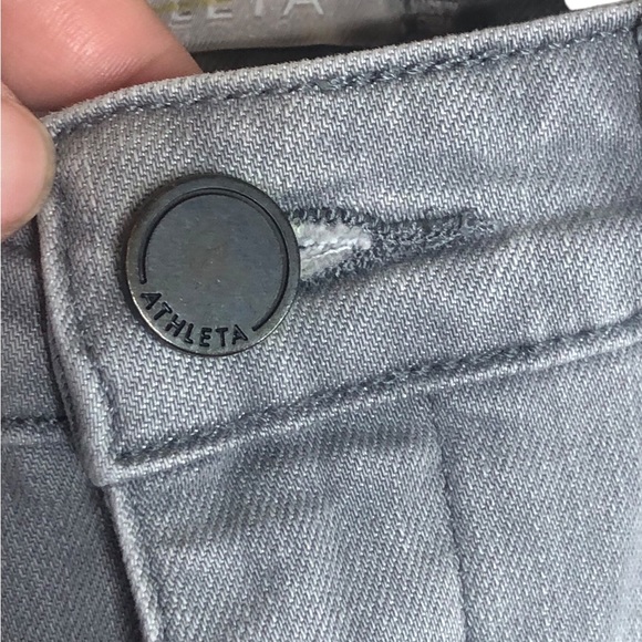 Athleta Scupltek Cropped Ankle Jeans, Light Gray, Size 8‎ - Picture 3 of 7